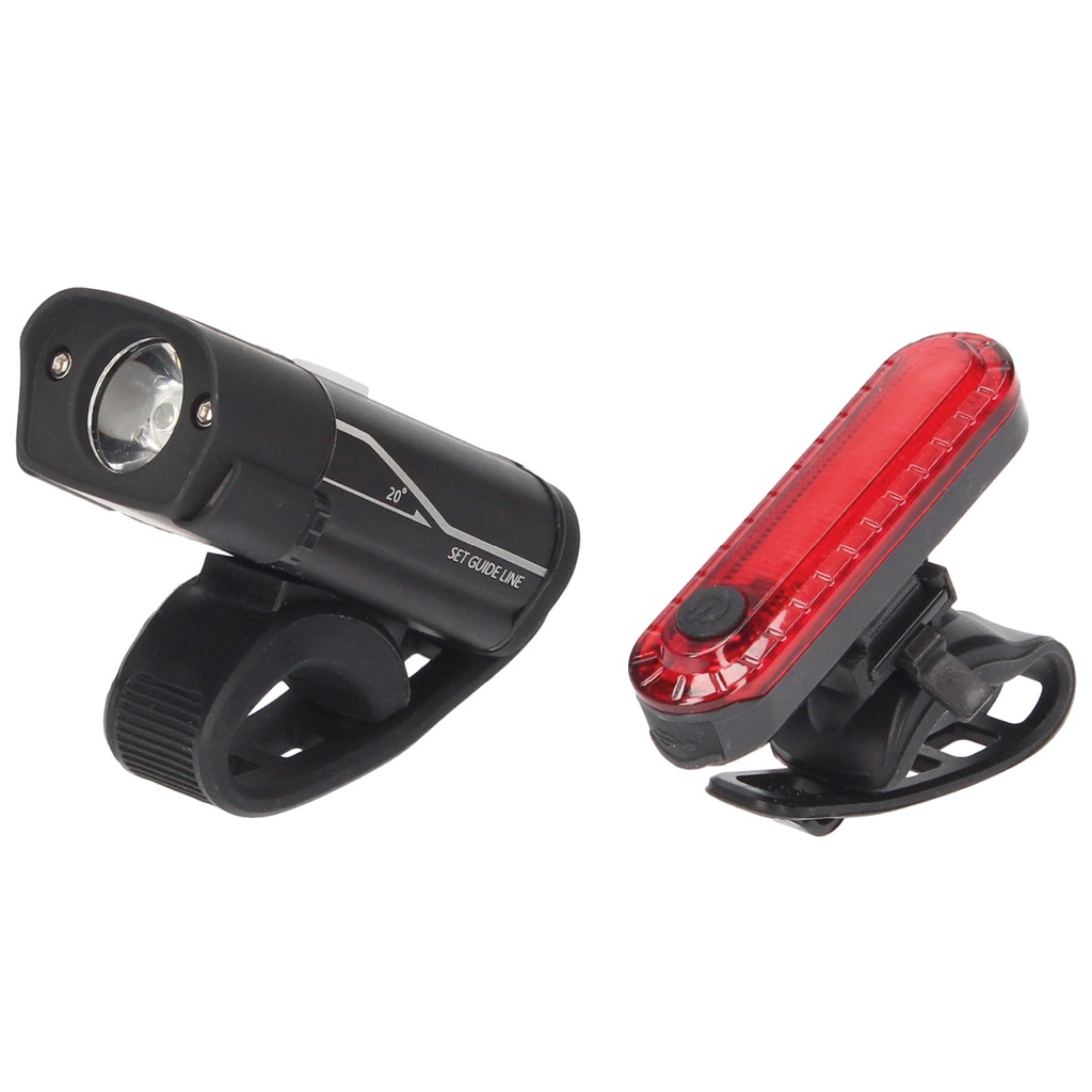 Jeu de lumières LED rechargeable USB imperméable avant et arrière