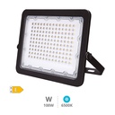Proyector aluminio LED 100W 6500K IP65 Negro
