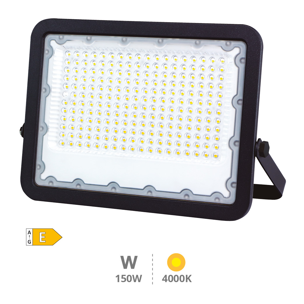 Proyector aluminio LED 150W 4000K IP65 Negro