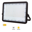 Aluminum LED floodlight 200W 4000K IP65 Black