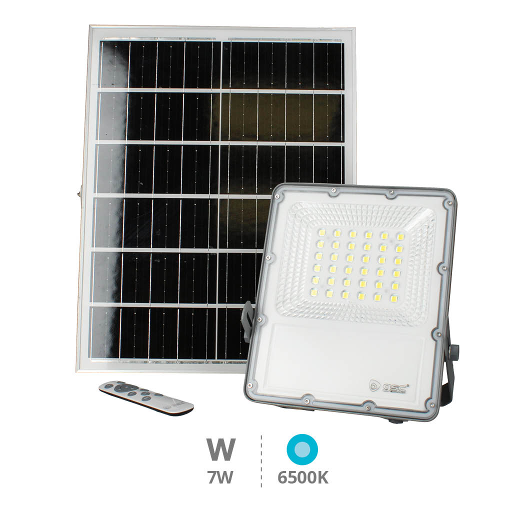 Samon solar aluminum LED floodlight 7W 6500K IP65