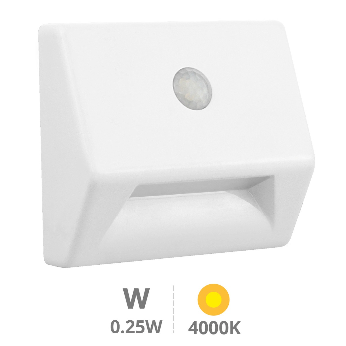 Sinalizador para escada com sensor crepuscular e de movimento 4000 K IP54
