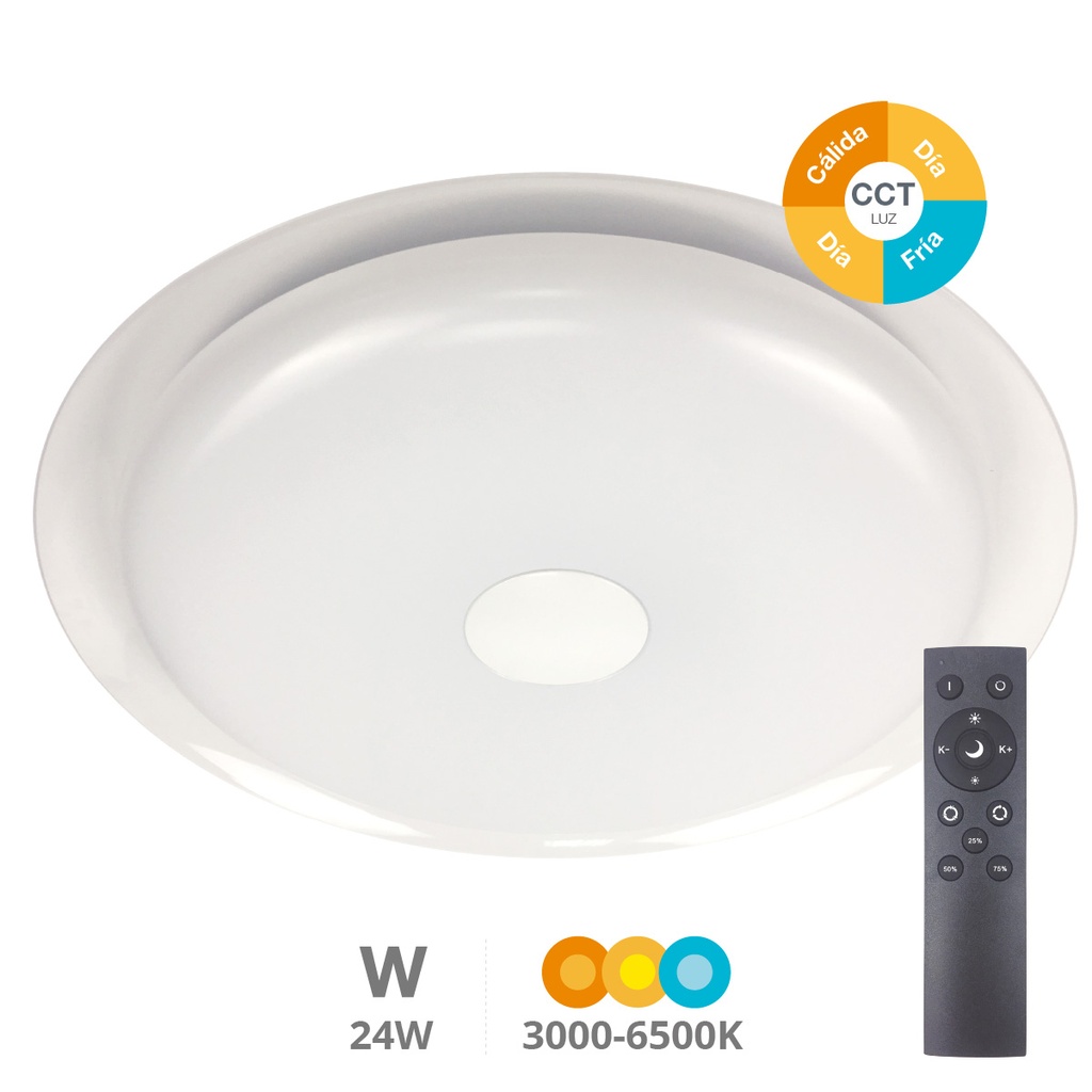 Plafon techo Venus 24W 3000K a 6500K regulable