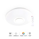 Paris ceiling LED light with speaker RGB+ CCT change from 3000-6500K