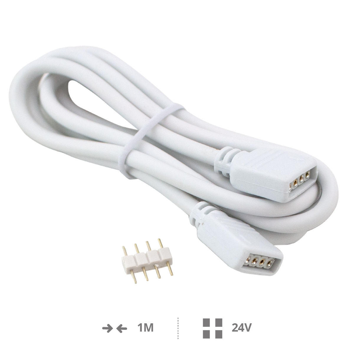 Cabo de extensão para tira LED RGB macho/fêmea 1M