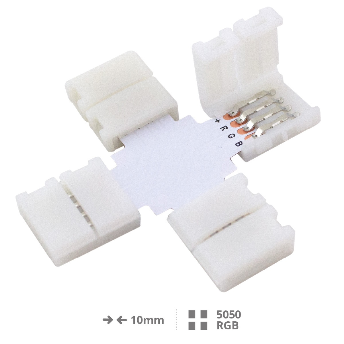 Clip en forma de + 10mm SMD5050/RGB
