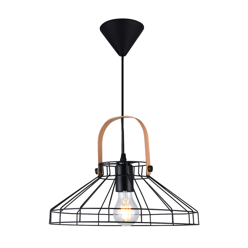 Lámpara colgante Serie Fundi E27 Ø340mm Negro