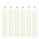 Pack 6 bougies décoratives LED bougeoir 160 mm
