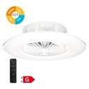 [300005025] Ventilador techo Box Fan Takam con luz CCT regulable y mando Ø56 Blanco