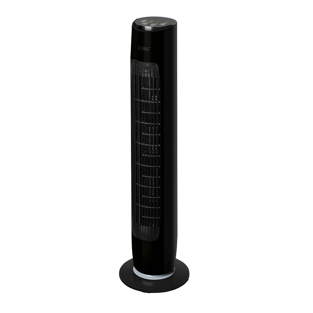 Ventilateur colonne oscillant avec commande 45 W Noir