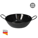 Deep enameled paella pan with handles Ø400mm