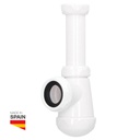Short extensible bottle siphon with Ø40mm reducing outlet Ø32mm 1&quot; 1/4 fitting