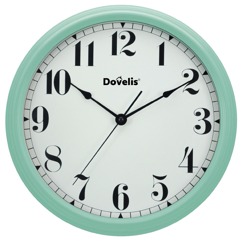 Vintage mint kitchen clock Green