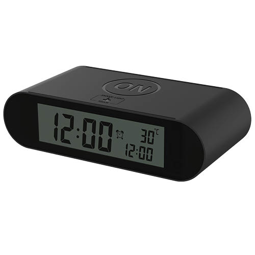 Reloj despertador digital Negro