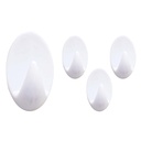 Pack 4 Cintres adhésifs blancs