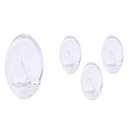 Pack of 4 adhesive hangers Transparent