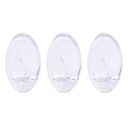Pack of 3 adhesive hangers Transparent