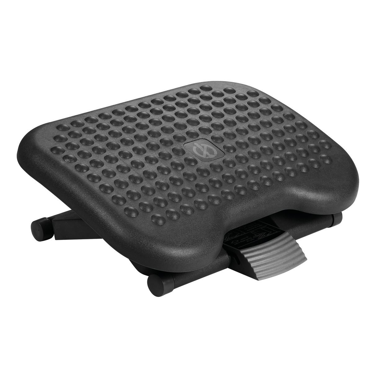 Ergonomic office footrest adjustable in angle and height