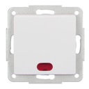 Pulsador empotrable con indicador LED Gamma Blanco