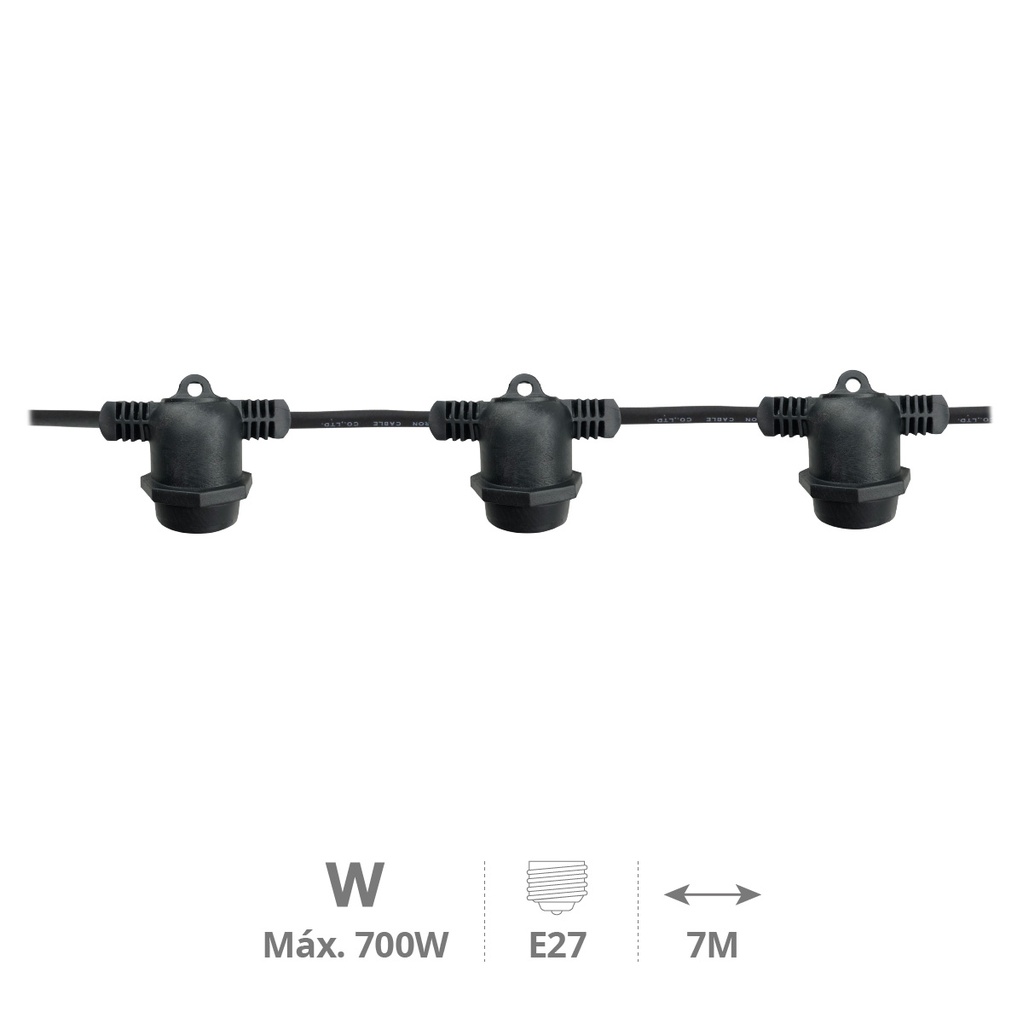 Solar string light Liboi 5 lamp holders 7M IP65