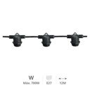 Kit de grinalda decorativa Liboi 12M 10 com suporte para lâmpadas IP65