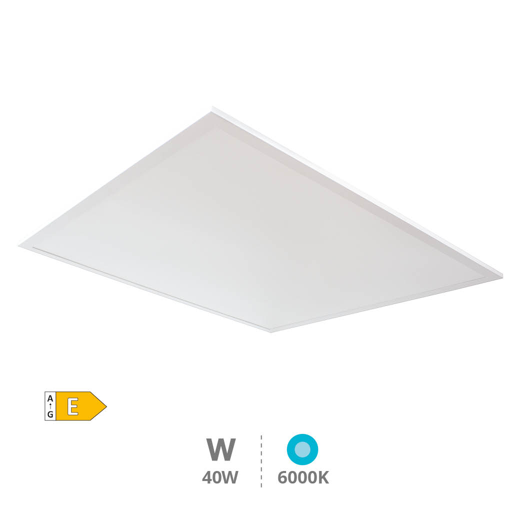 Panel empotrable ultrafino LED Sabha 59,5x59,5cm 40W 6000K Blanco