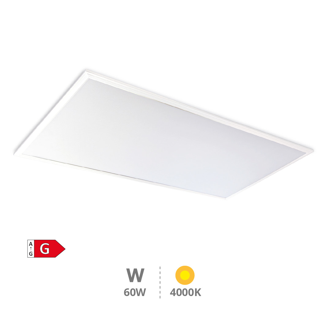 Panneau à encastrer LED rectangulaire Hassi 60 W 4200K Blanc  