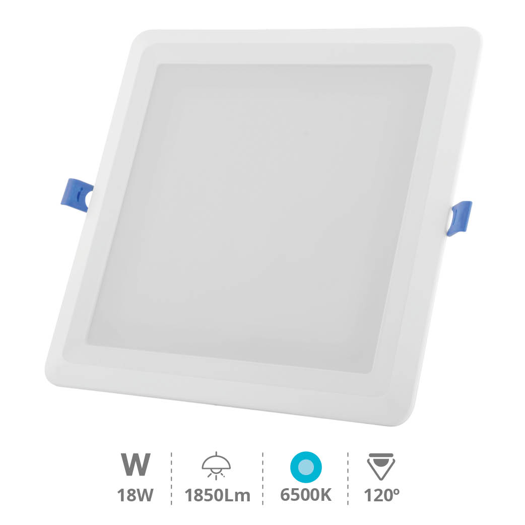 Downlight à encastrer LED carré Londa 18 W 6500K Blanc