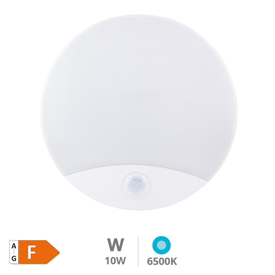 Aplique pared LED Behali con luz emergencia y sensor movimiento 10W 6000K IP44