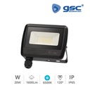 Proyector aluminio 20W 6500K IP65 Negro