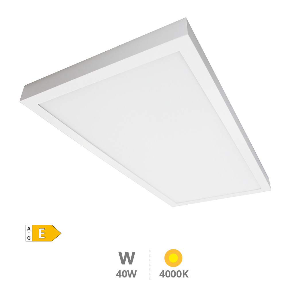 Panel superficie LED rectangular Menia 40W 4200K Blanco