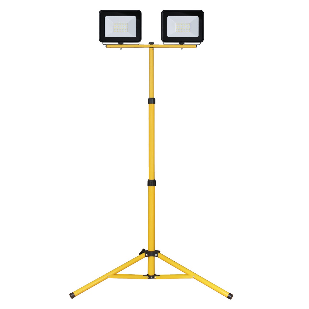 Foco LED duplo com tripé 2x30W 6500K IP65
