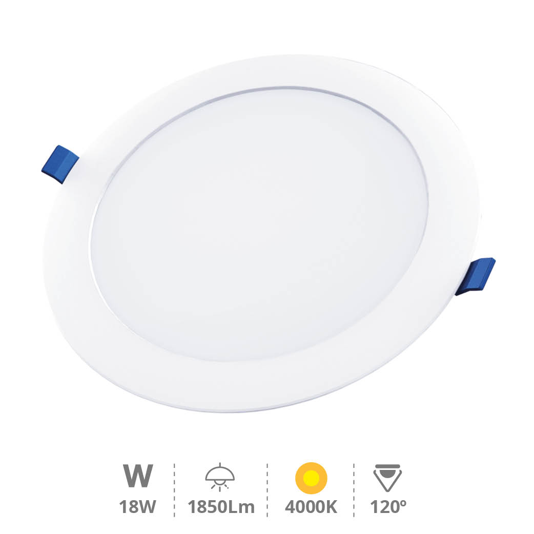 Downlight à encastrer LED rond Belur 18W 4000K Blanc