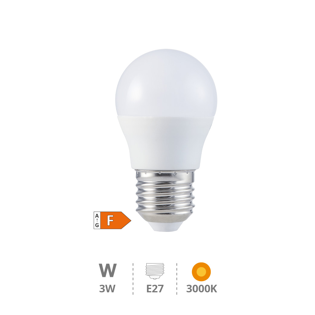 Ampoule LED sphérique 3 W E27 3000K