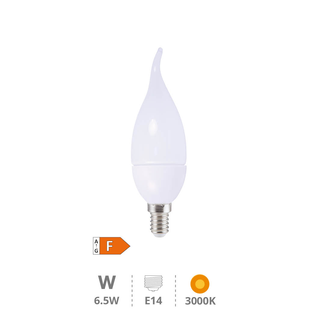 Ampoule LED flamme vacillante 6,5 W E14 3000K