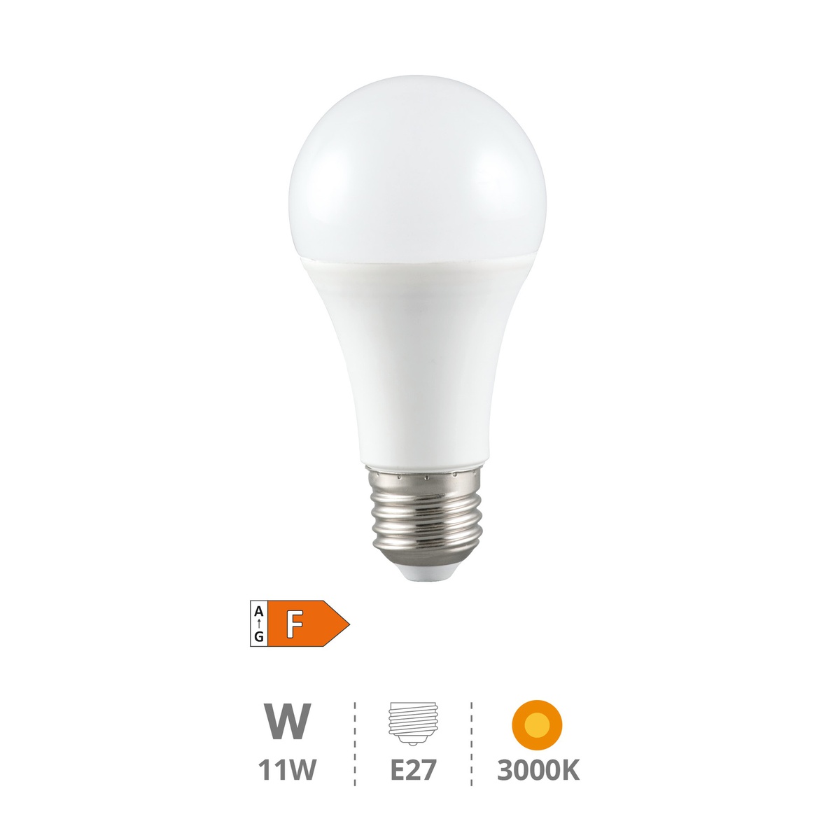 A60 LED bulb 11W E27 3000K
