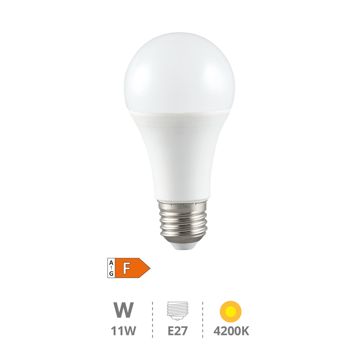 Ampoule LED standard A60 11W E27 4200K