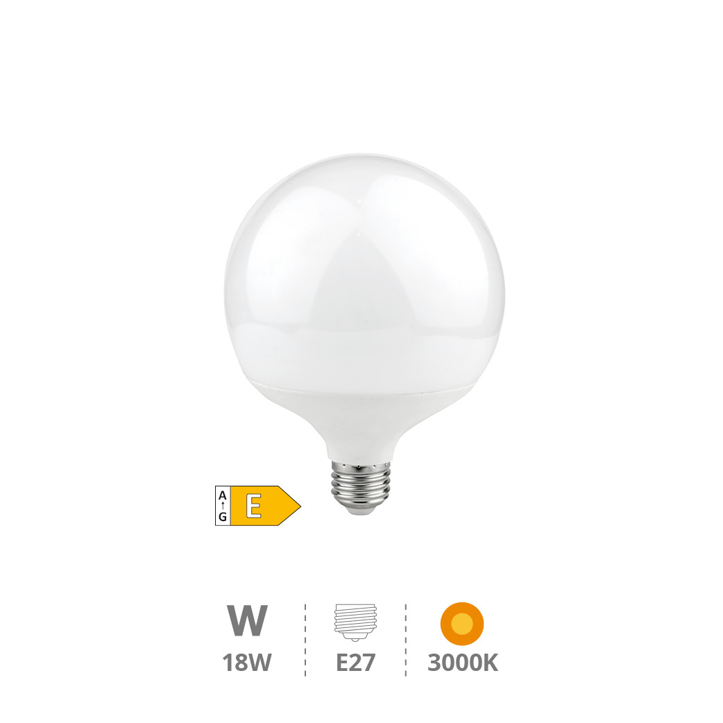 Ampoule LED ballon G120 18 W E27 3000K