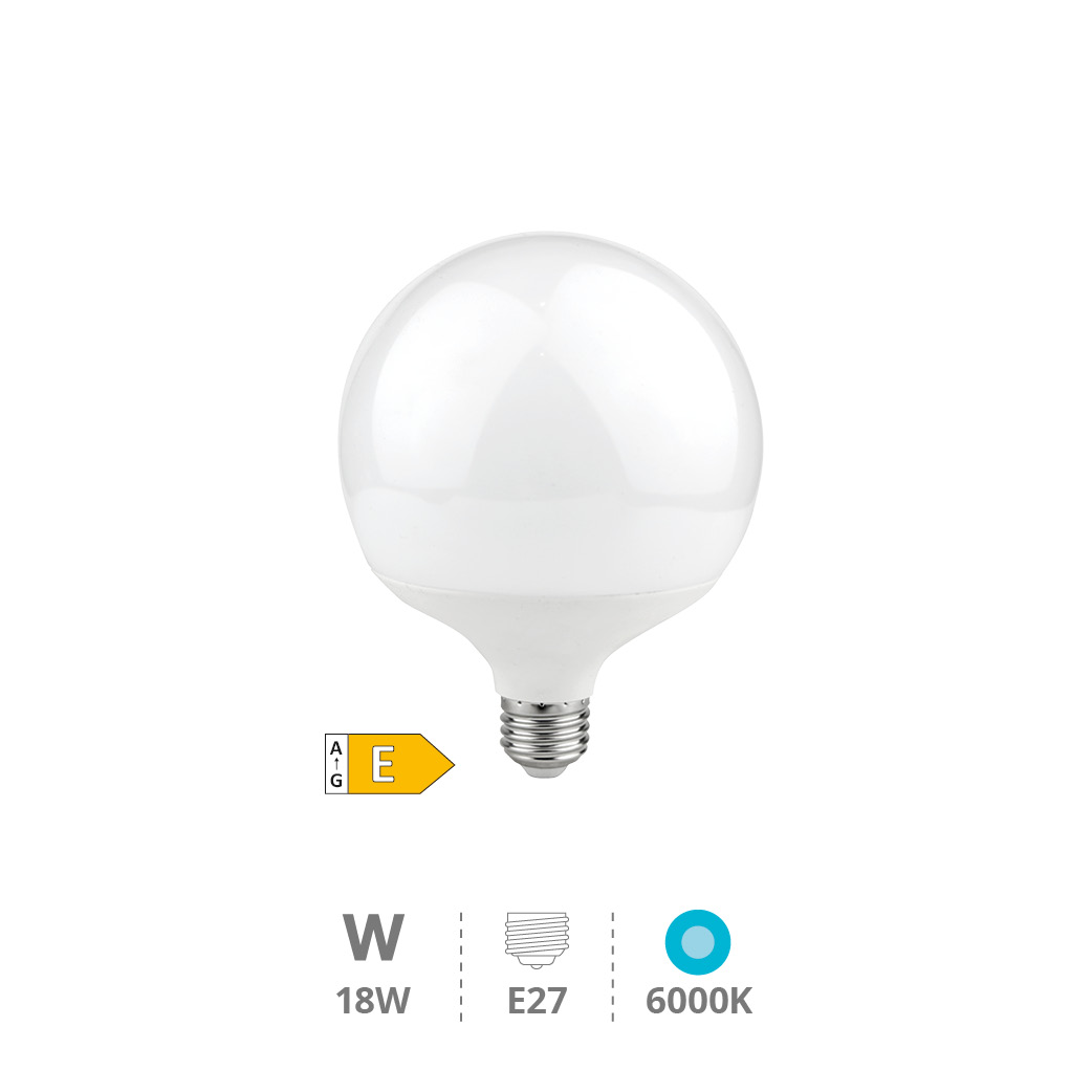 Ampoule LED ballon G120 18 W E27 6000K