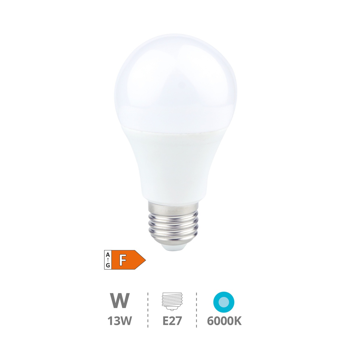 Bombilla LED estándar A60 13W E27 6000K