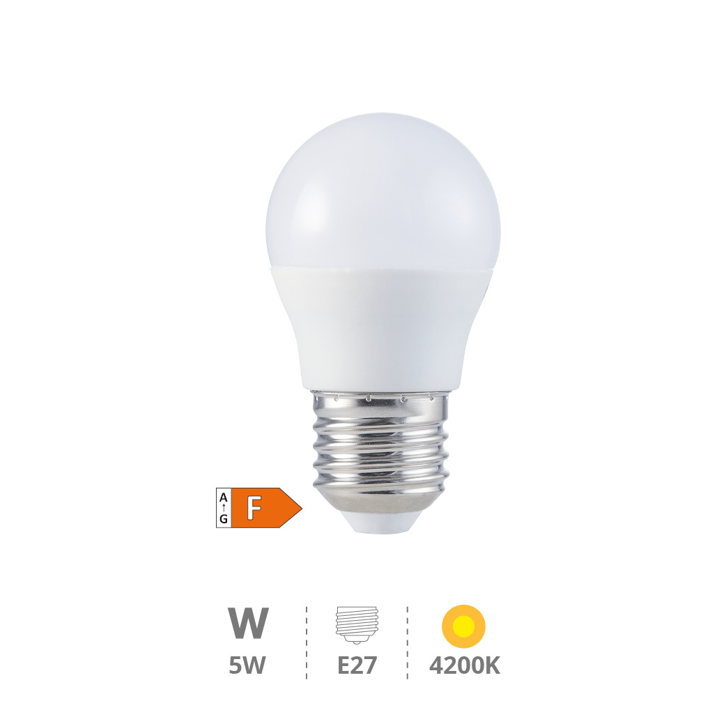 Ampoule LED sphérique 5W E27 4200K