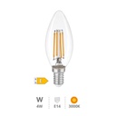 Lâmpada LED vela Série Oro 4 W E14 3000 K