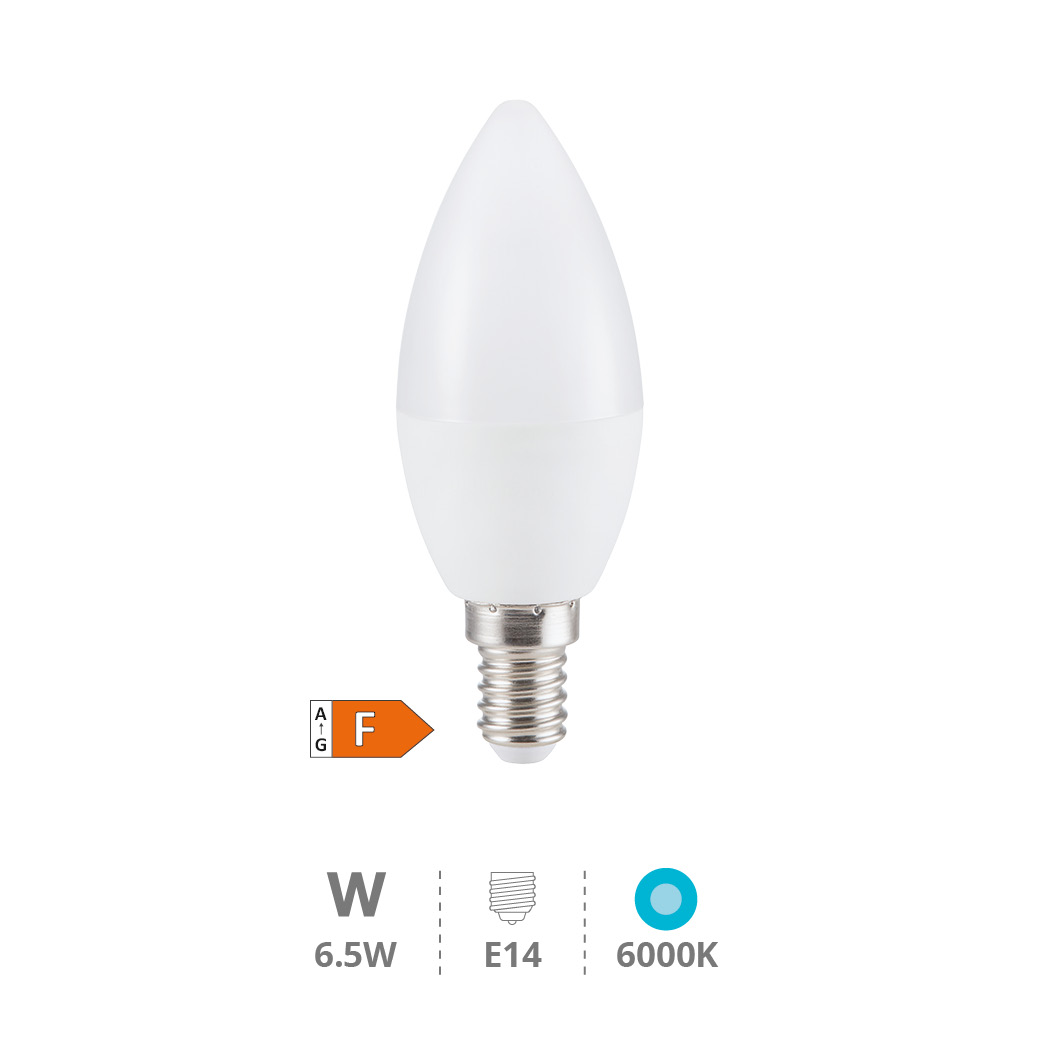 Ampoule LED flamme 6,5W E14 6000K