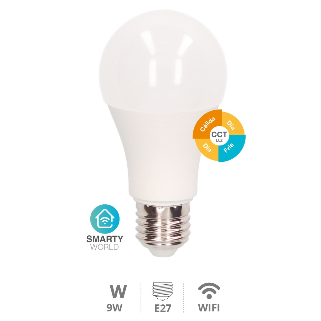 Ampoule LED standard intelligente à connexion Wi-Fi et Bluetooth 9 W E27 BTA réglable