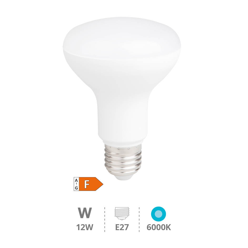 Ampoule LED réfléchissante R80 12W E27 6000K