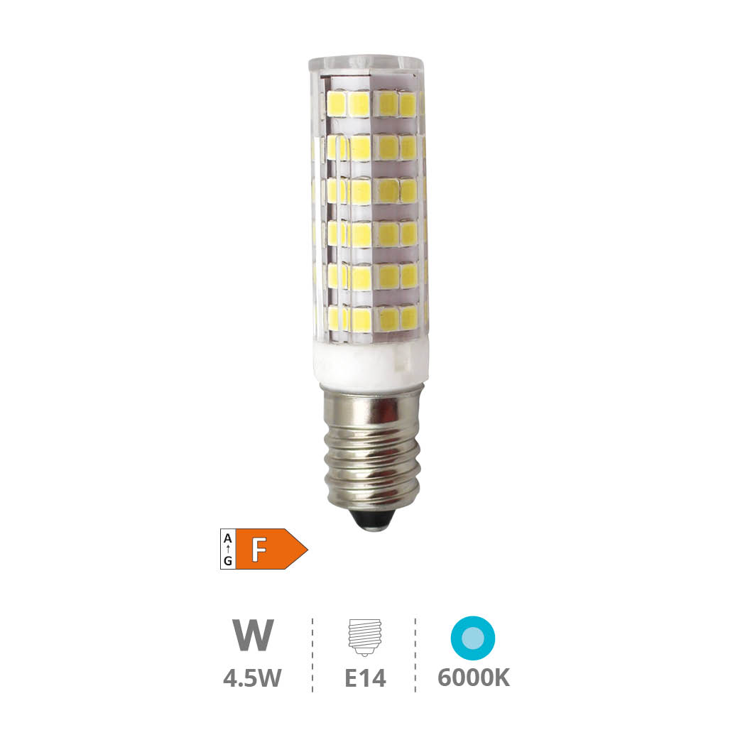 Bombilla LED tubular 4,5W E14 6000K