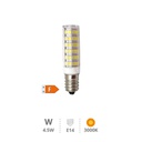 Bombilla LED tubular 4,5W E14 3000K