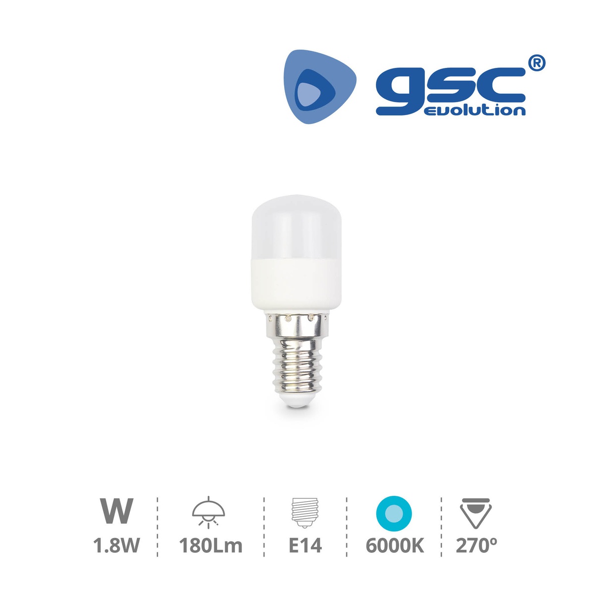 Lámpara pebetera 1.8W E14 6000K