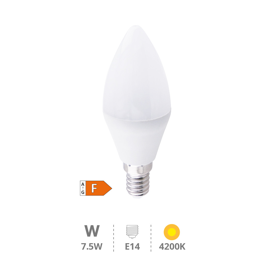 Ampoule LED flamme 7,5W E14 4200K