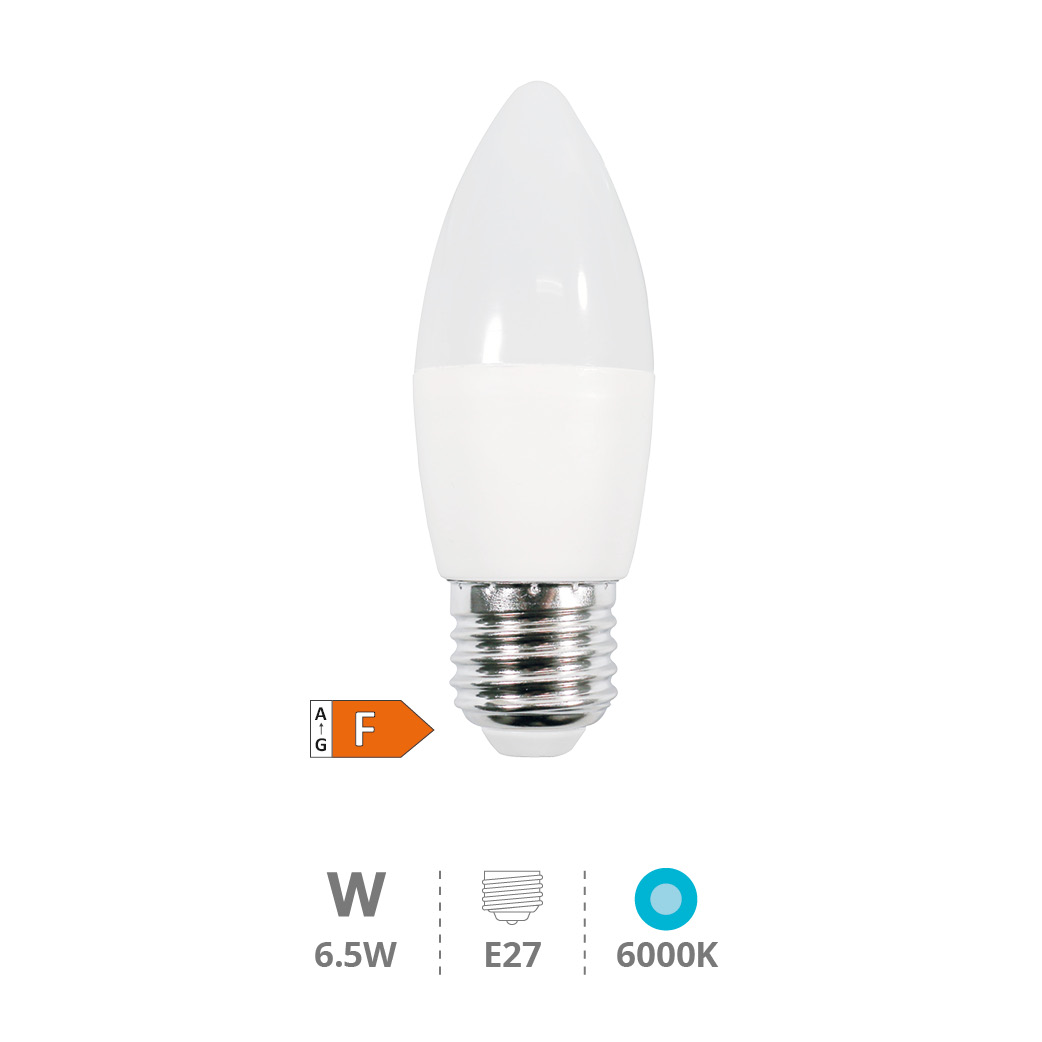 C37 LED bulb 6,5W E27 6000K